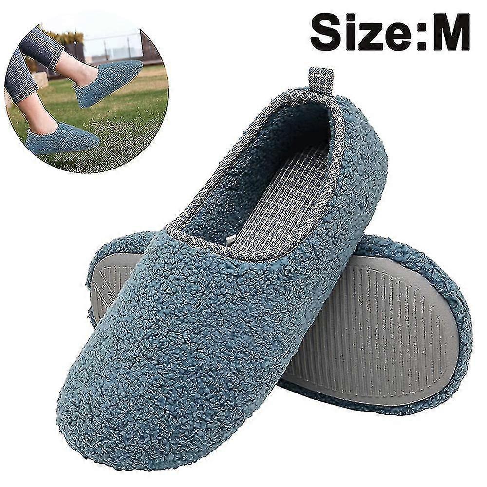 Womens Slippers Comfortable Indoor Shoes With Memory Foam Warm Plush Fleece Lined House Slipper Closed Back Non Slip Home Shoe