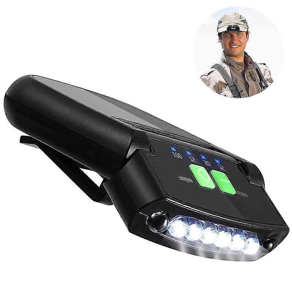 1pcs Led Clip On Cap Lights Usb Rechargeable Cap Flashlight Clip