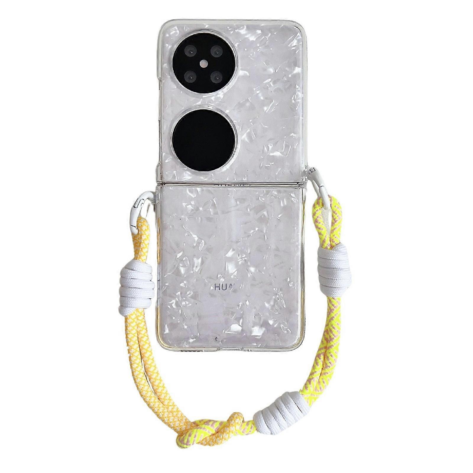 Side Buckle Shell Texture Case For Huawei P50 Pocket