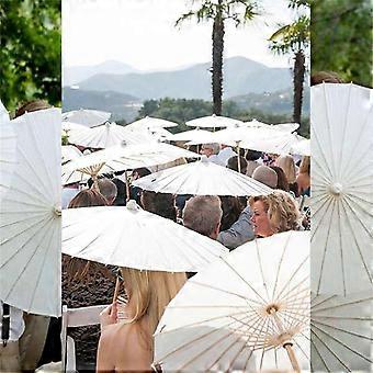 8 stk. papirparasoller bryllupsparaply festgave 30 cm bambusparaplyer til utdrikningslag, borddekorasjoner, fotorekvisitter