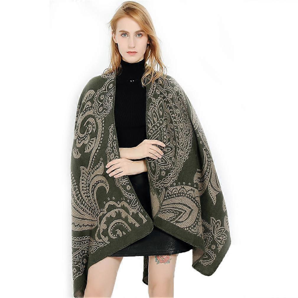 Pashmina Shawl Scarf Open Front Poncho Winter Cardigant for Lady