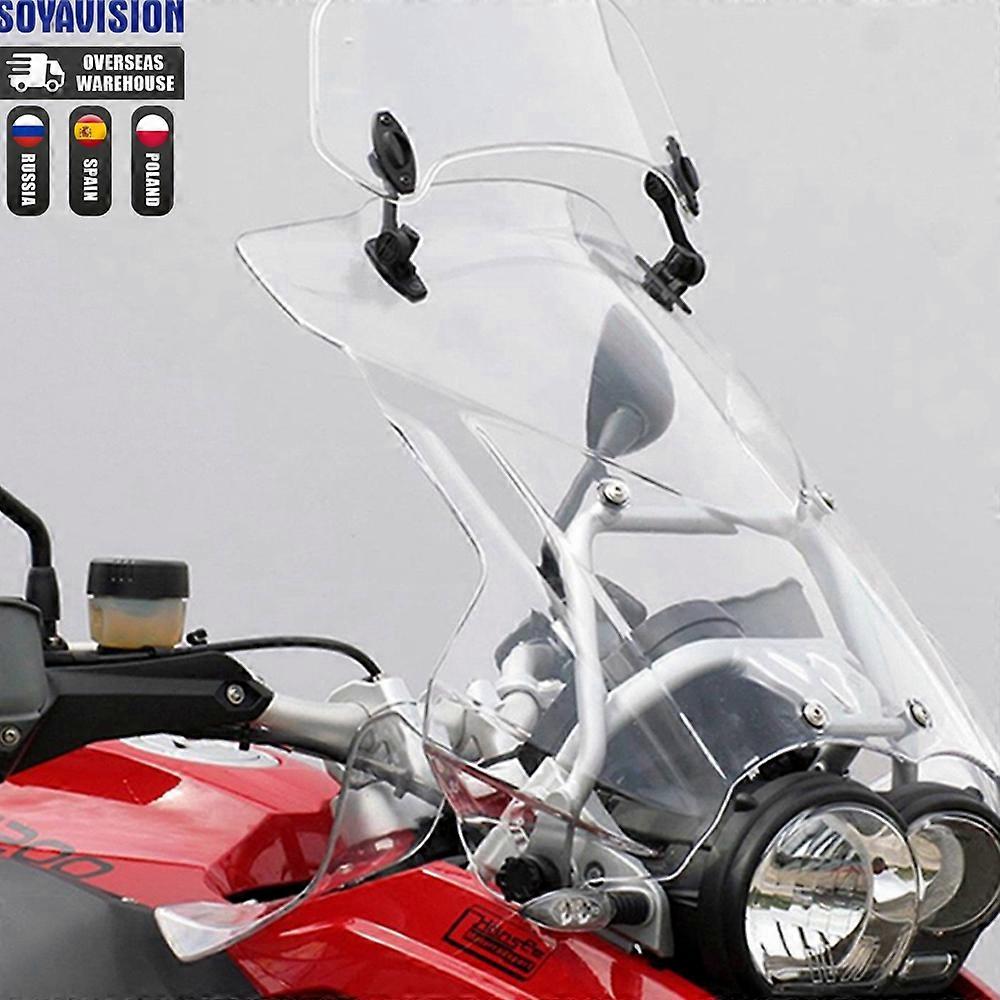Motorcycle Universal Windshield Extension Adjustable Spoiler Clamp-On Windscreen Deflector For BMW KAWASAKI YAMAHA HONDA SUZUKI