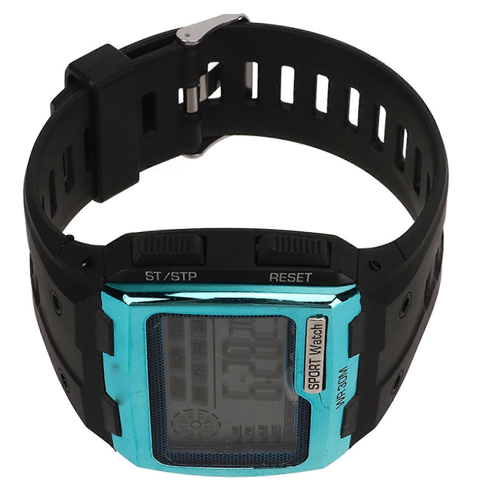 Digital Sports Watch for Men Boys WR30M Waterproof Day Date Display Electronic Watch with Luminous Light Alarm for Students