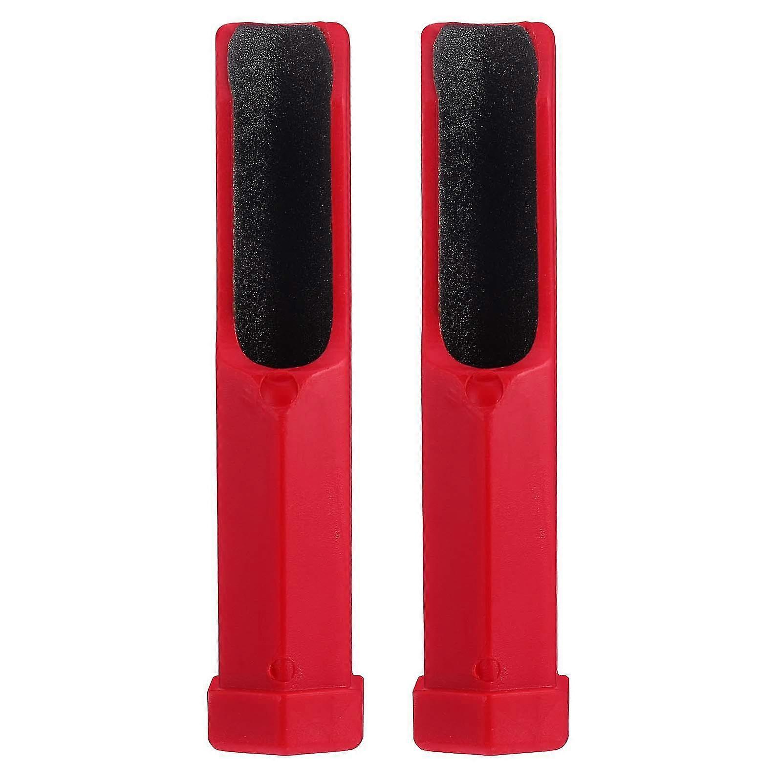 2Pcs Billiard Pool Cue Tip Tool Billiard Pool Cue Tip Shaper Burnisher (Red) Banmo