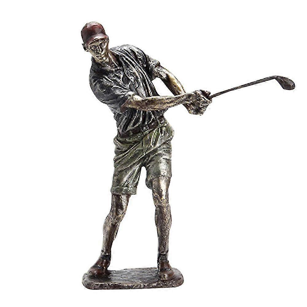 Golfer Figurine Vintage Figure Statue Decor Per Home Office Decor C