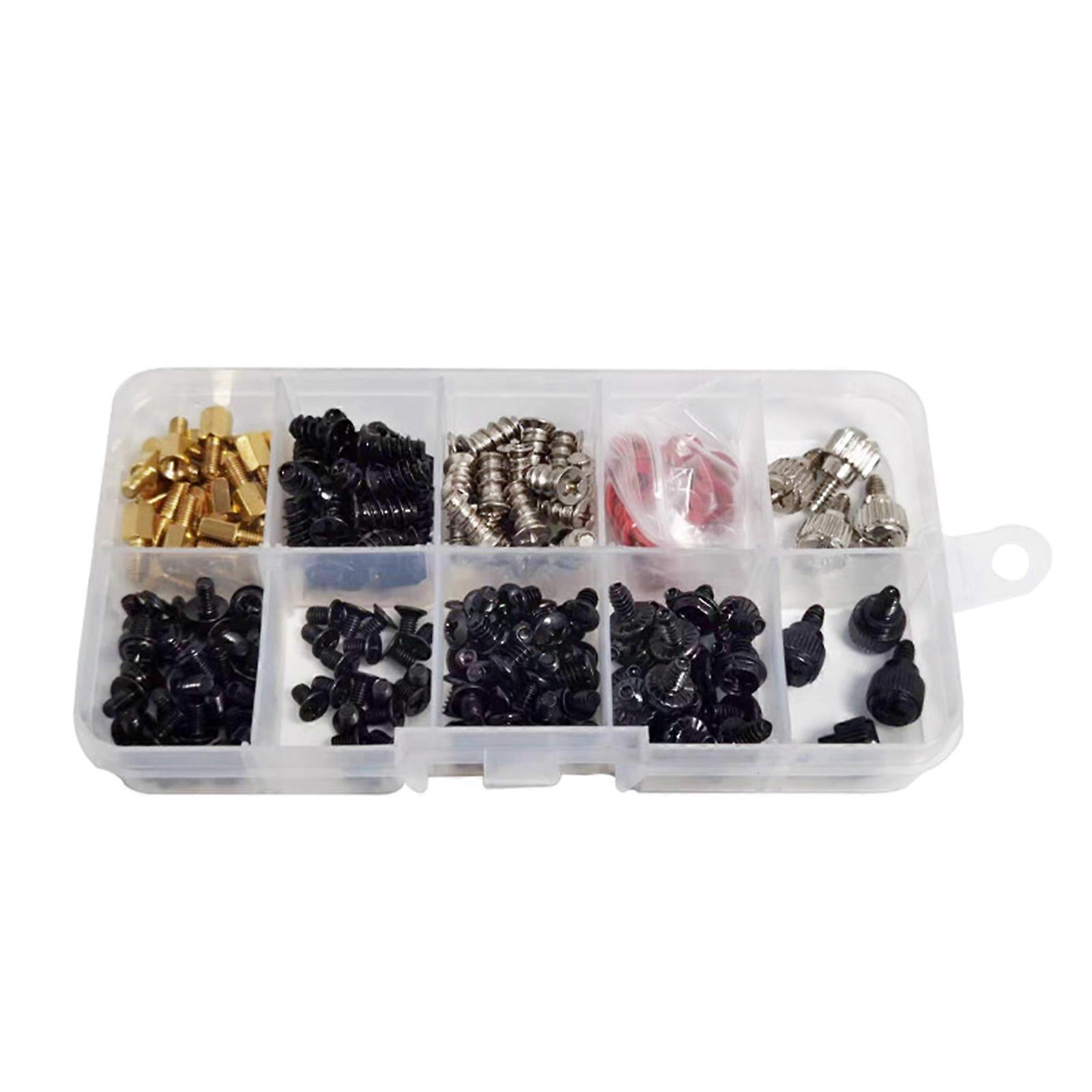 Screws Washers Copper Pillar Rubber Ring for PC Hard Disk Chassis Fan Mount Kit