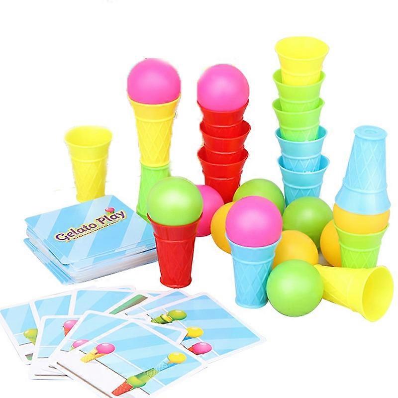 1-4 Players Ice Cream Speed Game Stacked Card Competition Parent- Child Interaction Educational Desktop Toys For Kids
