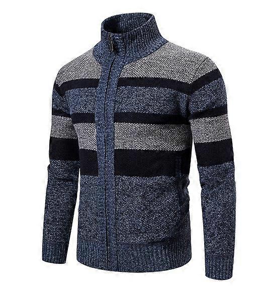 Männer Pullover Jacken Mäntel Mode Gestreifte Strickjacke Slim Fit Pullover