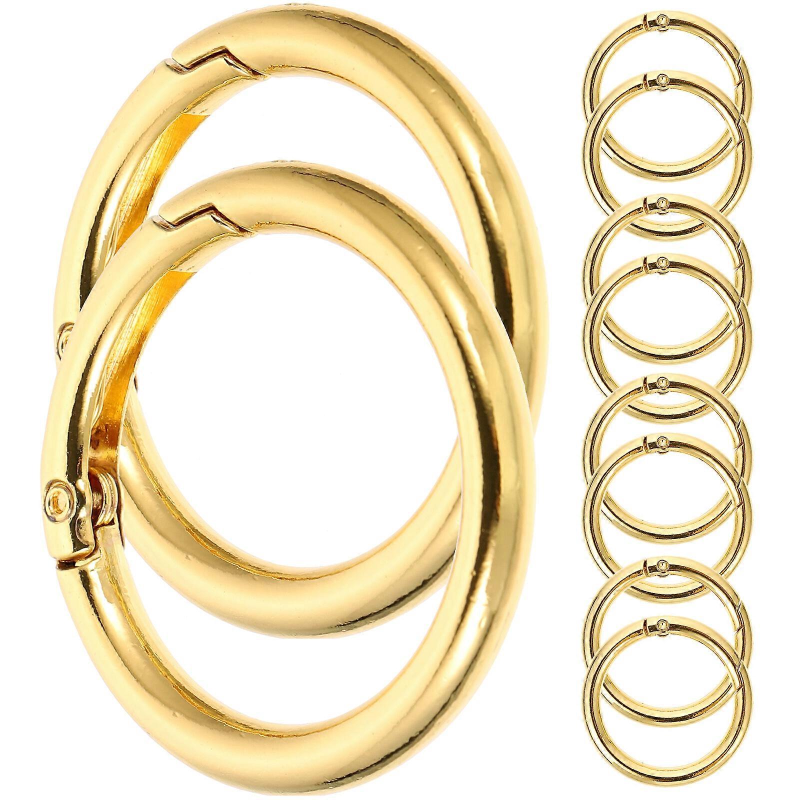 10pcs Flat Key Rings Metal Split Circles Key Chain  Making Rings DIY Circle Rings