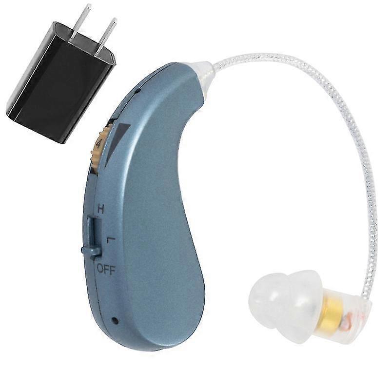 Behind The Ear Hearing Aids Rechargeable Sound Amplifier Elderly Deafness Help