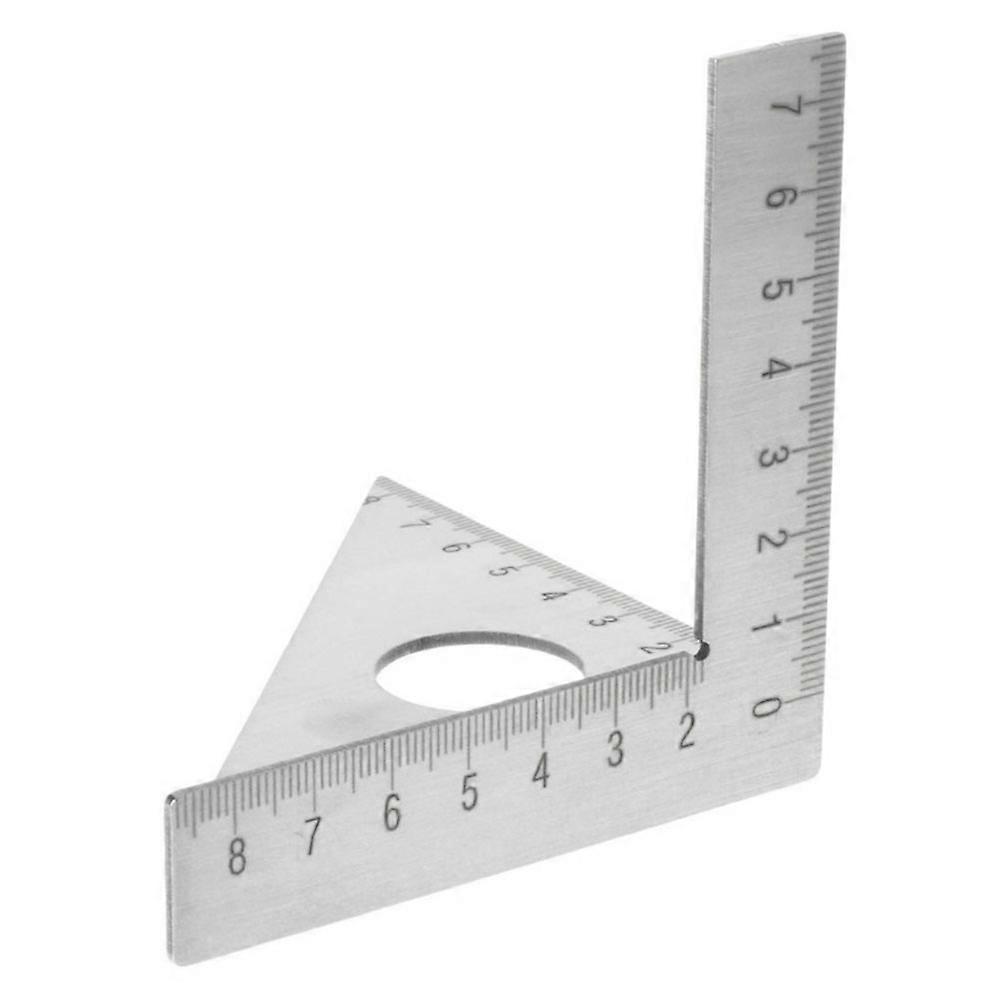 1pc L-square Stainless Steel Carpenter's L-square 9045Steel Rulers Angle Ruler for Measuring (Silver)