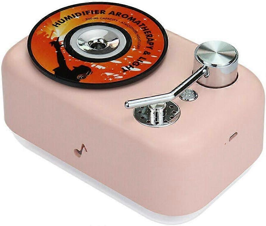 Phonograph Shape Aroma Diffuser Humidifier 300ml Aromatherapy Diffusers USB Night Light Aromatic Color Changing Diffusers for Essential Oils Air Diffu