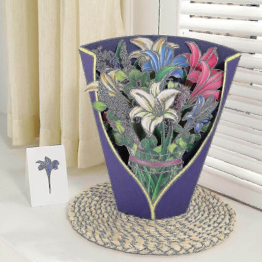 Muttertagsgeschenk Pop Up Blumenstrauß Grußkarte