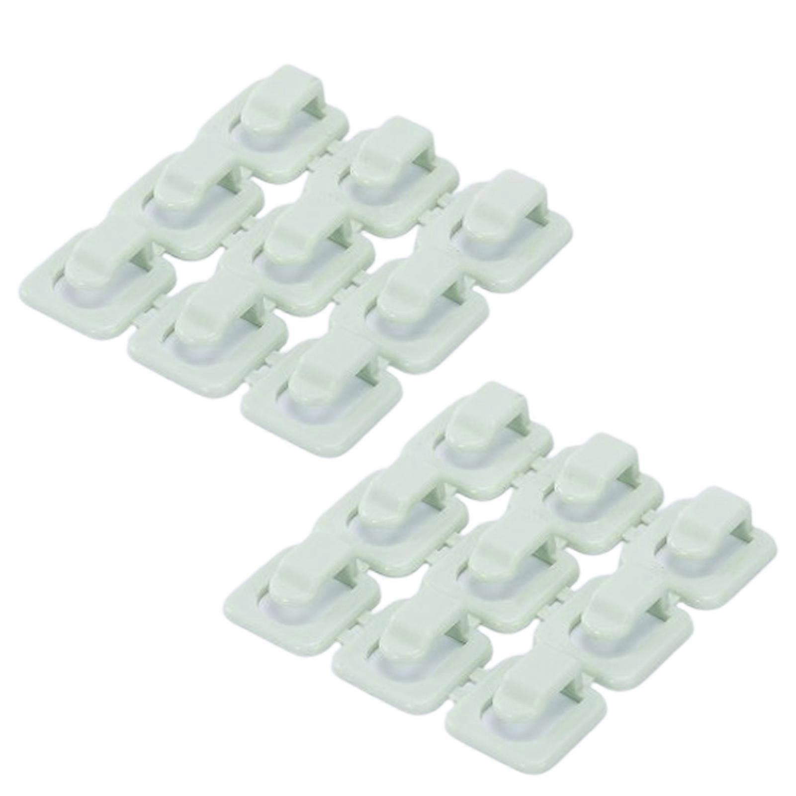 2 Set Data Cable Clamp Strong Adhesive Space Saving ABS Table Securing Wire Storage Clips for Office
