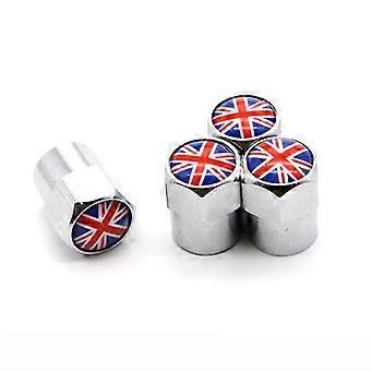 4 Pcs/Set liga de alumínio/cobre Inglaterra bandeira nacional britânica pneu tampa tampa da roda da roda de pneu tampas da válvula de ar para carros de automóveis Boris