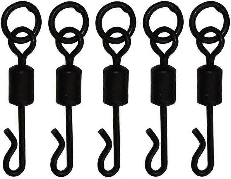 25pcs/pack Q-Shaped Swivel Quick Change Release Swivels Carp Fishing Terminal Tackle