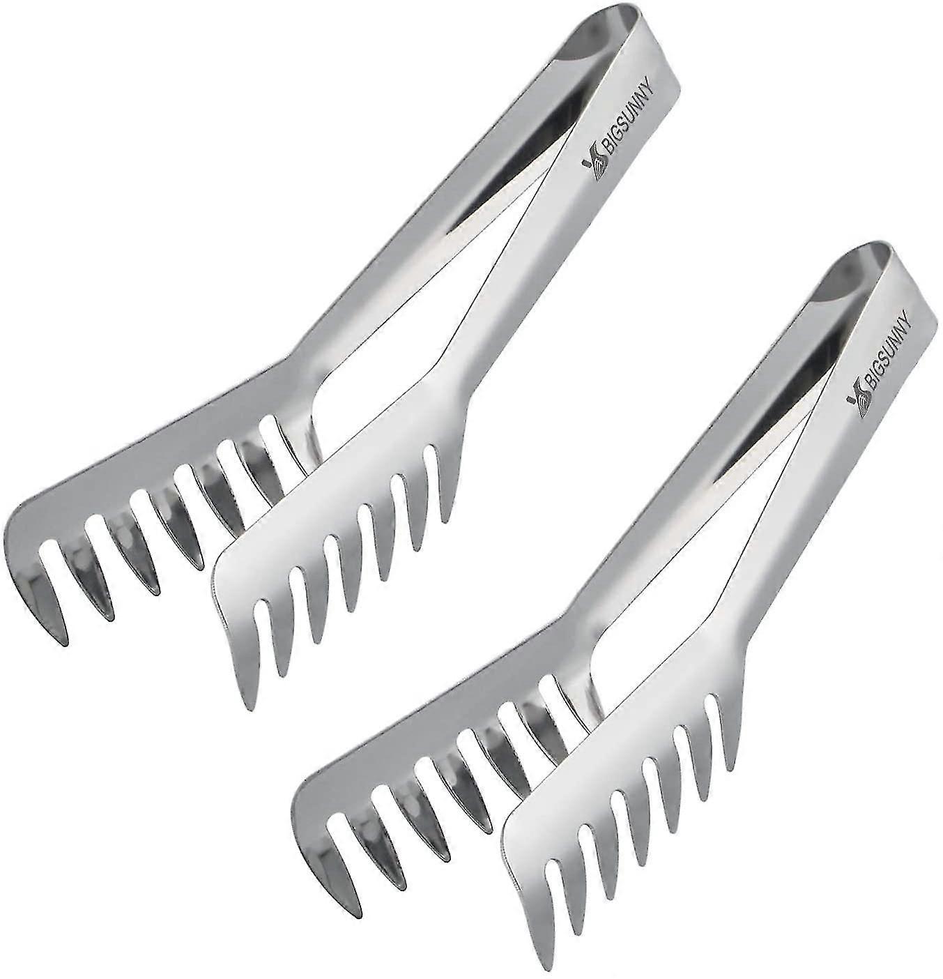 2er-Pack Nudelzange, Edelstahl-Servierzange, Spaghettizange