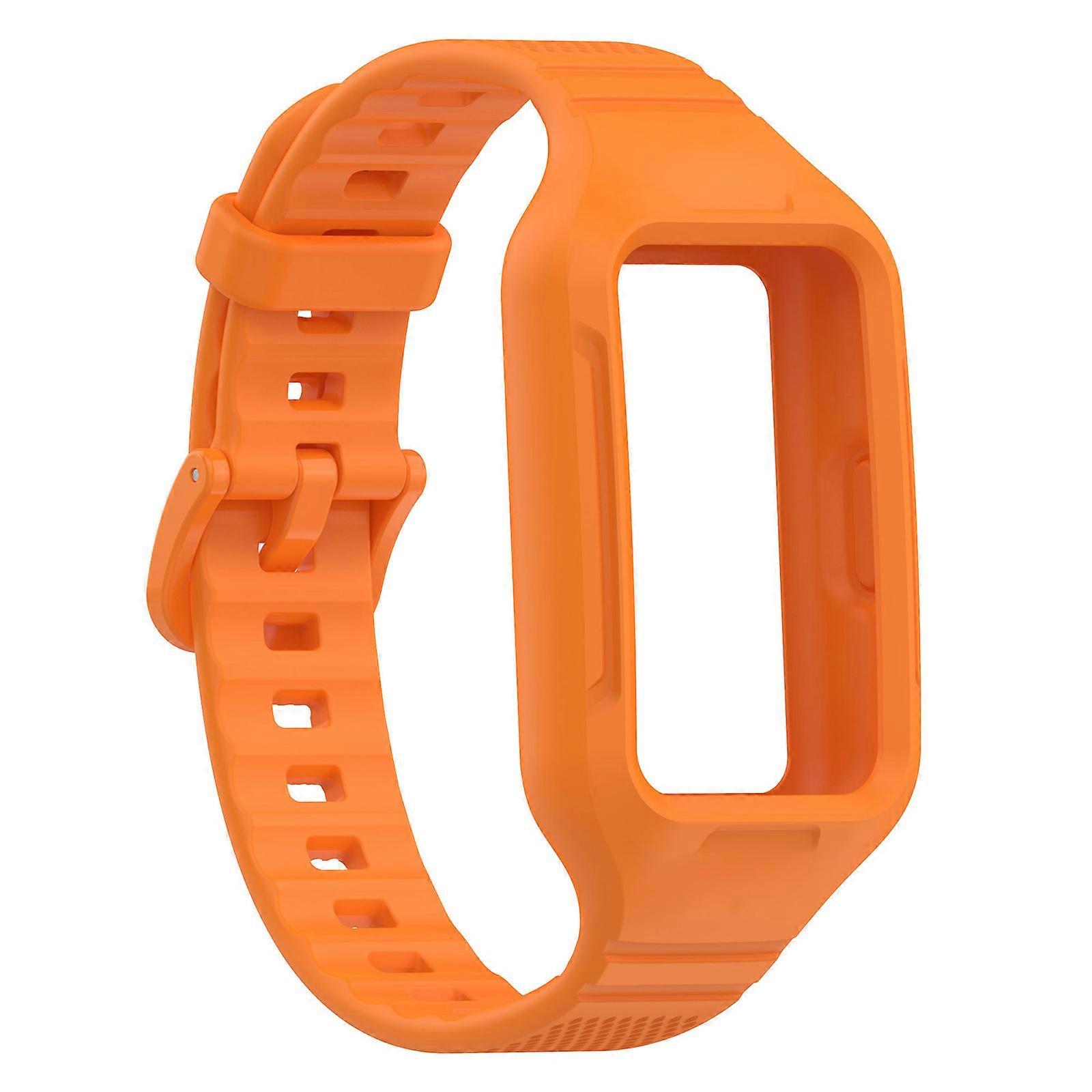 Silicone Integrated Wristband + for Case for HuaweiBand 7 Watch Strap Loop Brace