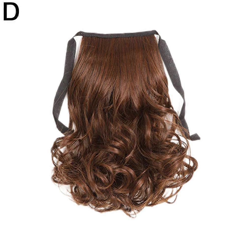 Wig for women with ponytail and tie short style big wave simulation