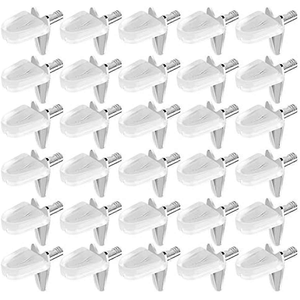30 Pieces Shelf Supports, 3mm Shelf Bracket Pegs Plastic Shelf Support