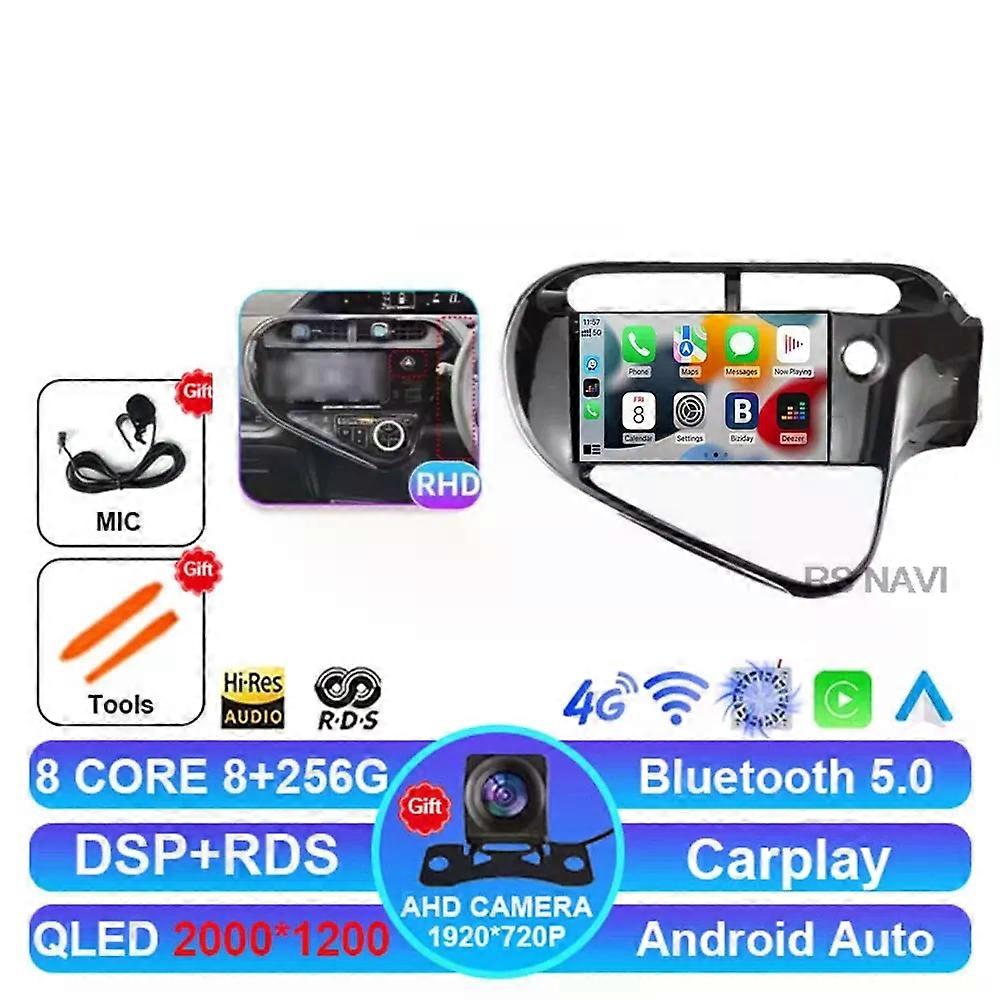 Android 14 Car Radio For Toyota Aqua Prius C 2018-2020 Rhd 2 Din 2din 4g Lte Dsp Wireless Carplay Auto Navigation Bt Dvd 5g Wifi