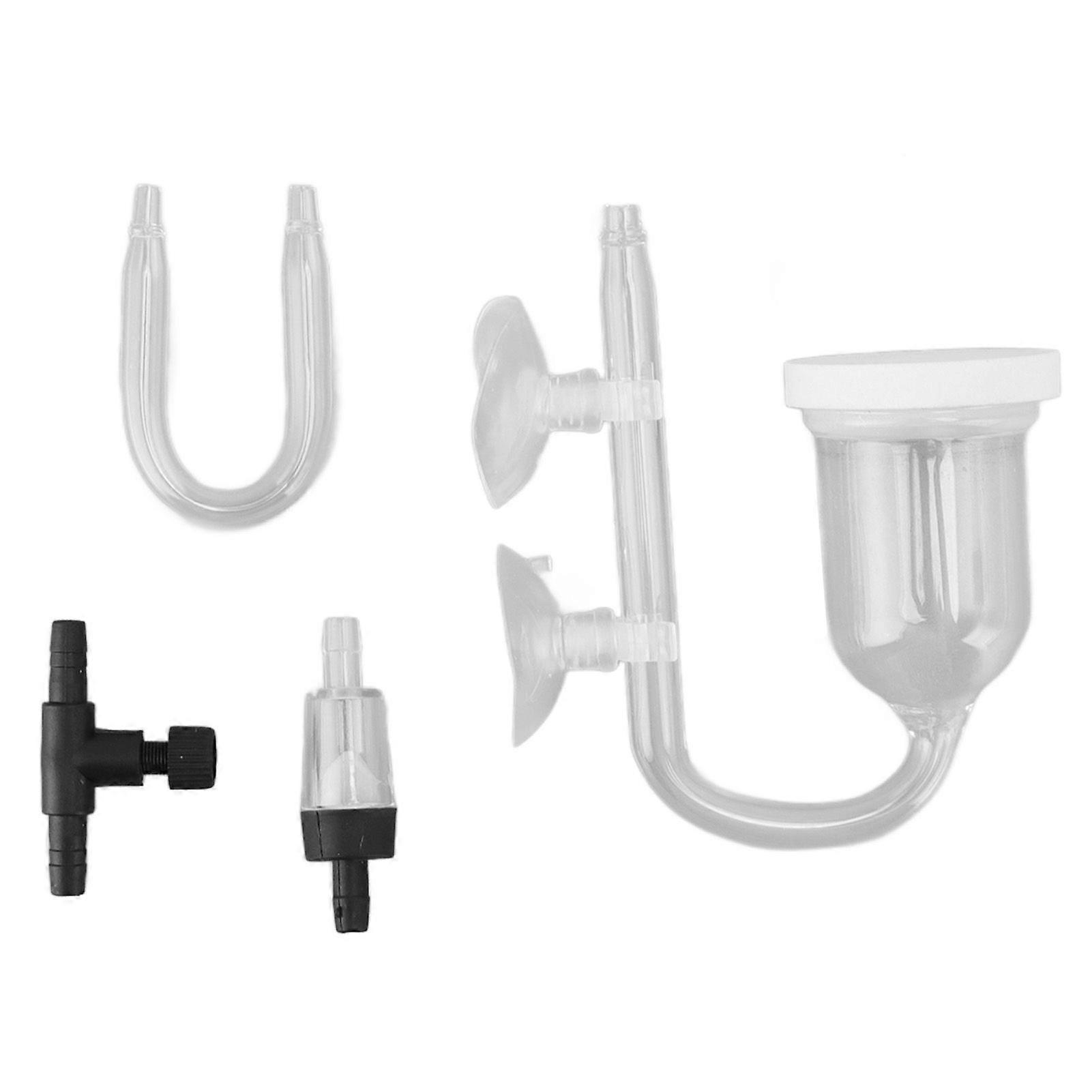 Aquarium Bubble Diffuser Silent High Dissolved Oxygen Transparent Glass Fish Tank Air Refiner for Freshwater Seawater L