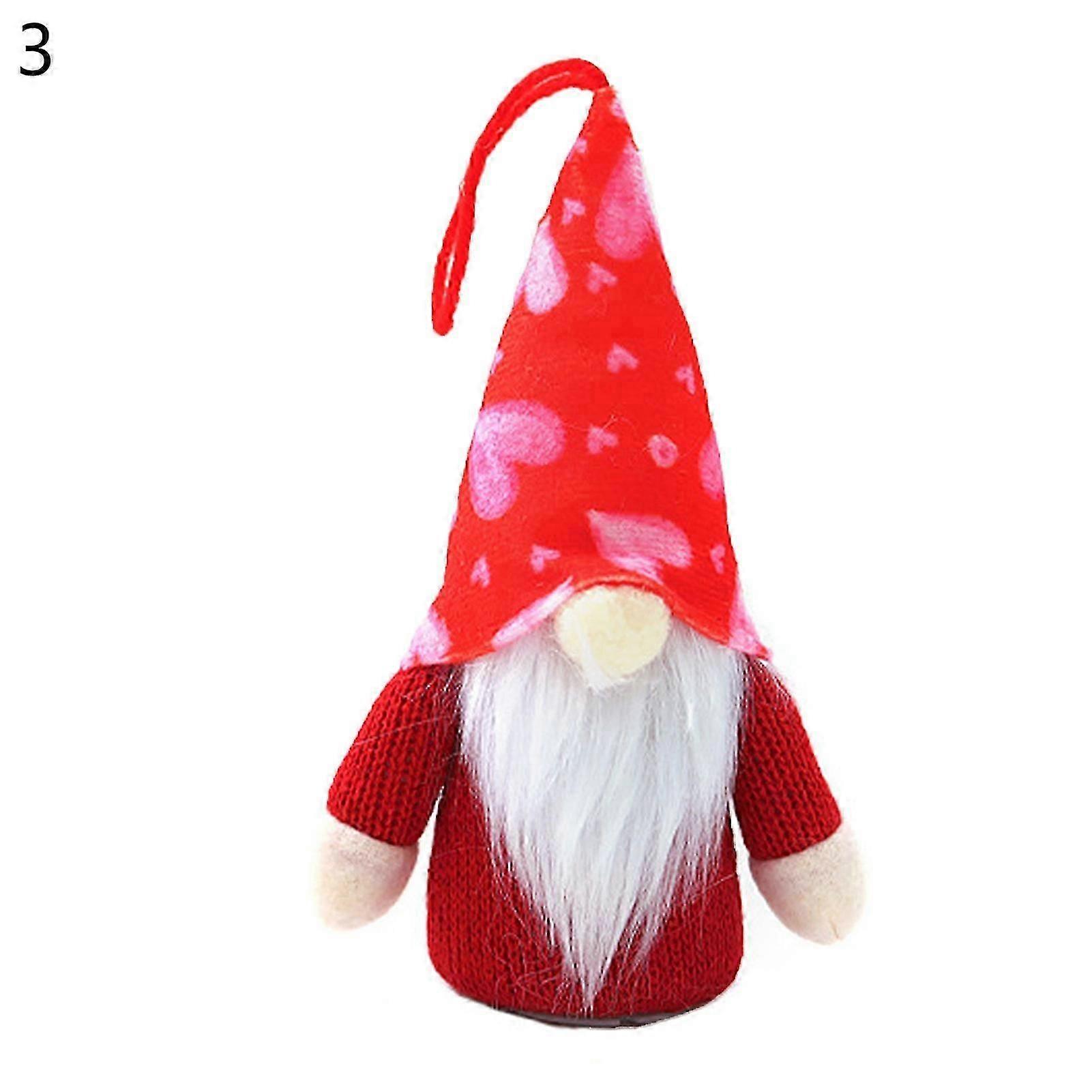 Dwarf Toy Ornament Fine Workmanship Wide Application Fabric Christmas LED Light Swedish Beard Tomte Doll for Home JIKAIX