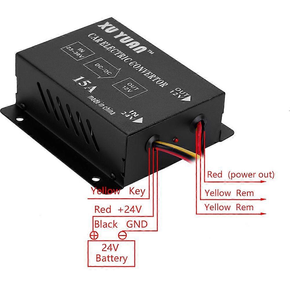 Car Truck 10A 120W DC 24V to 12V Power Converter Electric Voltage Reducer Step down Transformer