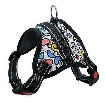Pettorina riflettente regolabile per cani, gilet traspirante, maniglia e sella L