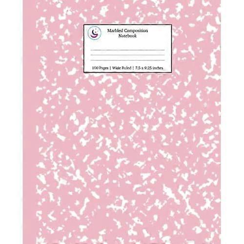Marbled Composition Notebook: Pink Marble Wide Ruled Paper Subject Book (School Essentials)