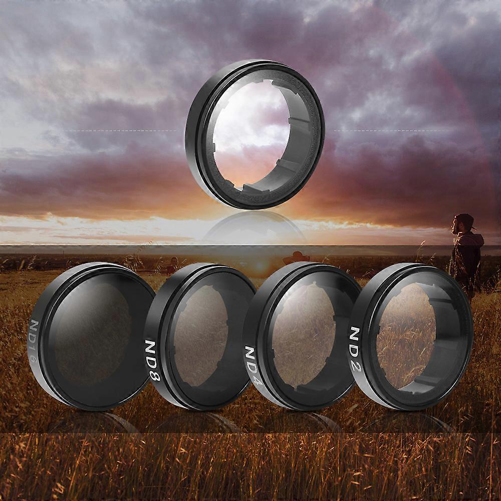 Andoer Round Lens Filters Kit Set(ND2/ND4/ND8/ND16/UV) Protector Protective Glass Replacement for GoPro Hero4/3+/3