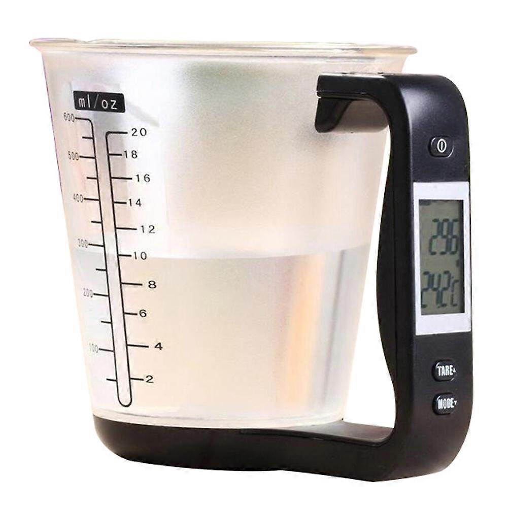 Digital Electronic Kitchen Multi-functional Scale Measuring Cup Cooking Baking Weighing (Black)