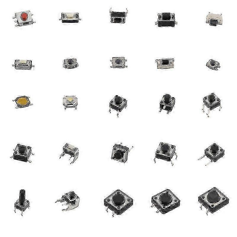 125pcs Micro Switch Voiture Télécommande Bouton Commutateurs Smd Dip Assortiment Kit