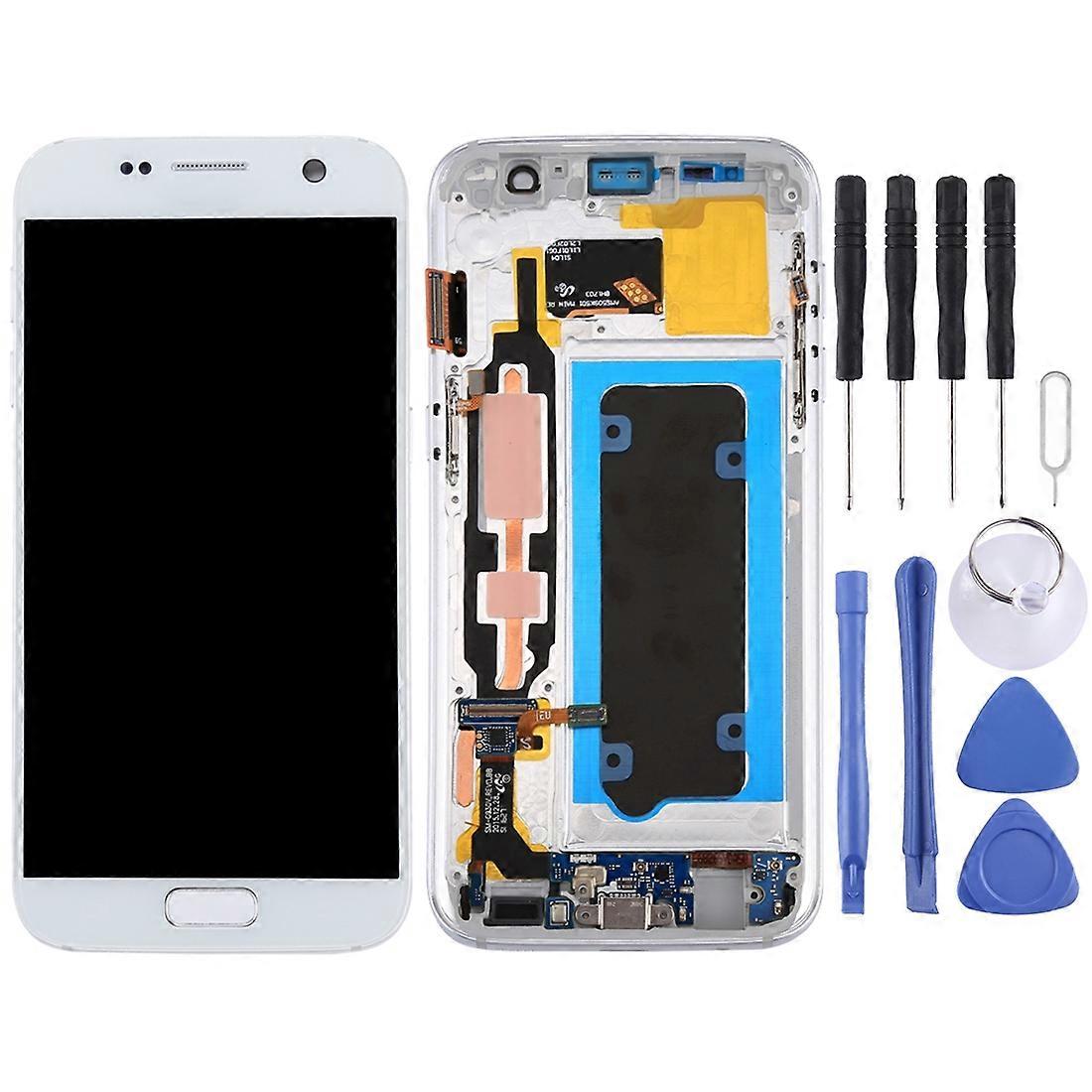 OLED LCD Screen for Galaxy S7 / G930V Digitizer Full Assembly with Frame