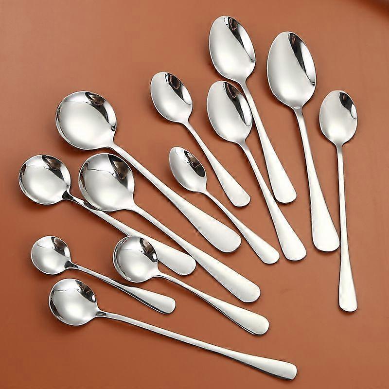 Ανοξείδωτο ατσάλι 1010 Επιτραπέζια σκεύη Western Steak Knife and Fork Spoon Set Western Food Hotel Cake Φτυάρι Καφές Long Handle Ice Spoon