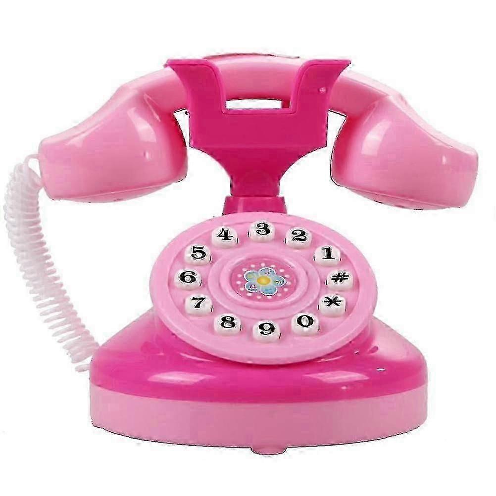 Mini Emulation Phone, Kids Telephone Toy with Lights Pretend Play Phone Toy