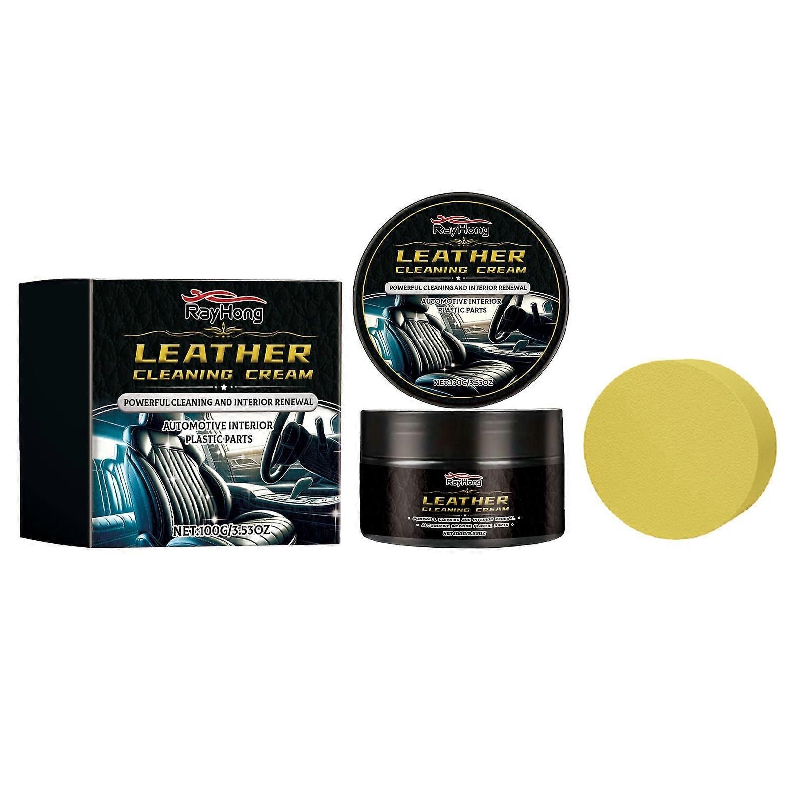 Premium Leather Cleaning Cream for Car Seats & Sofas | Deep Clean, Restore & Protect Leather Finish | Gentle, Easy-to-Use Formula with Beeswax & Miner
