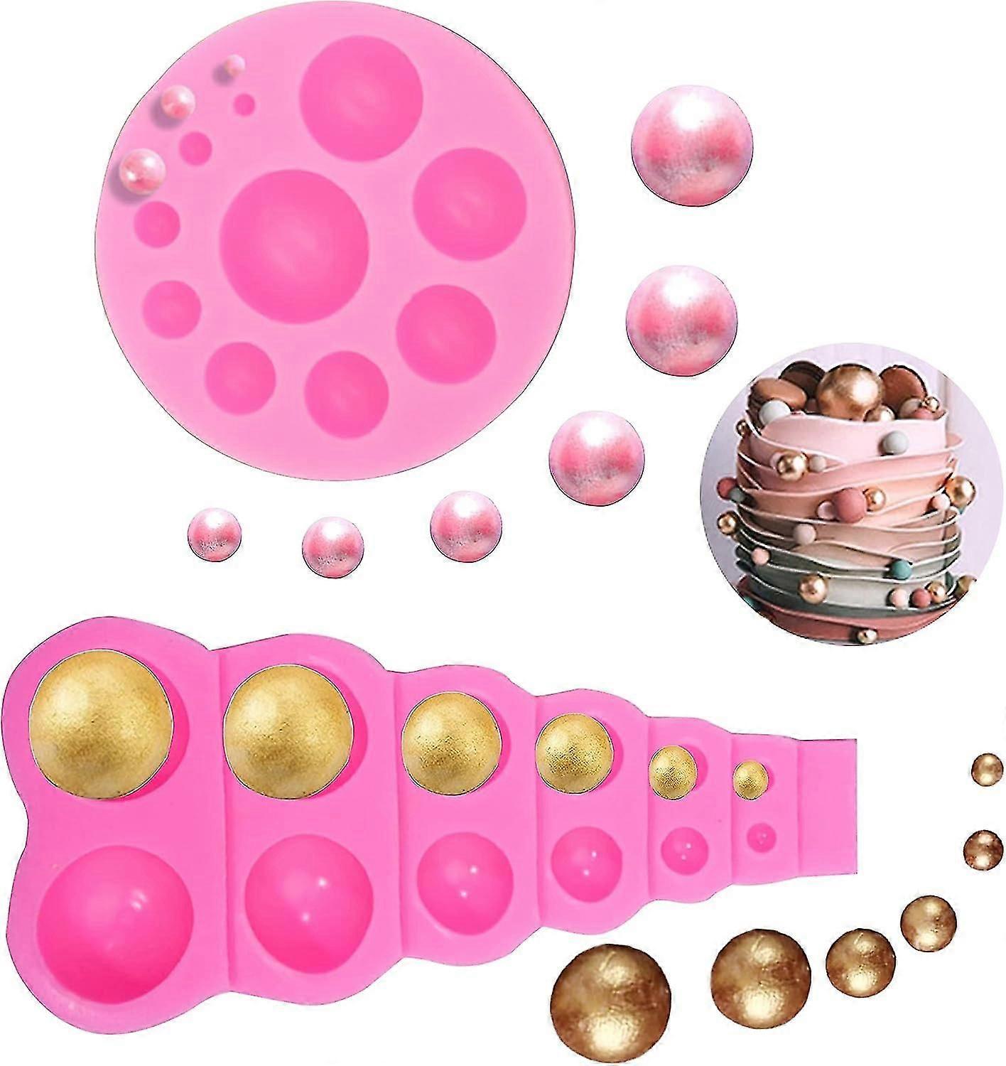 Diy 3d Μαργαριτάρι Fondant Μούχλα Μπάλα Μαργαριτάρι Ημισφαιρική Σοκολάτα Σιλικόνη Καλούπια Κέικ Διακόσμηση Ζάχαρη Γλειφιτζούρι Μούχλα Θόλος