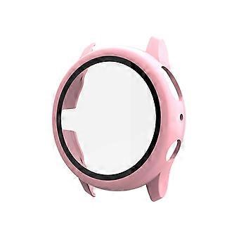 Samsung Galaxy Watch Active 2 44mm PC-suojakotelo karkaistulla lasikalvolla (vaaleanpunainen)