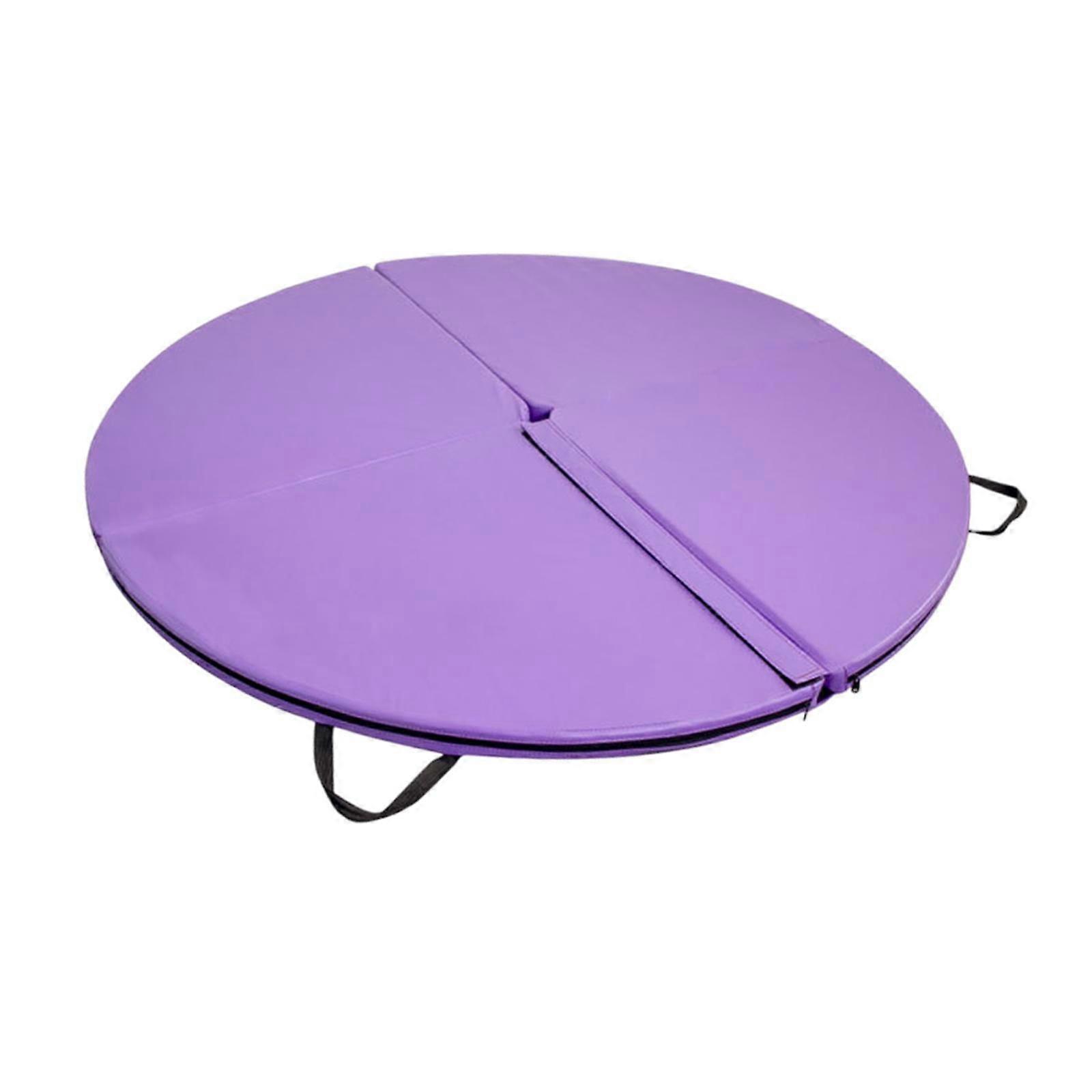 キャリーハンドル付きポールダンスマット折りたたみ式厚いヨガマットクラッシュパッド女性用パープル