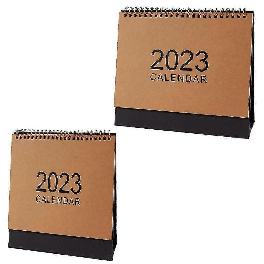 2023 desk calendar simple calendar notepad Office Supplies 2023 Monthly Desk Calendar Countdown Suitable for School 2pcsD-