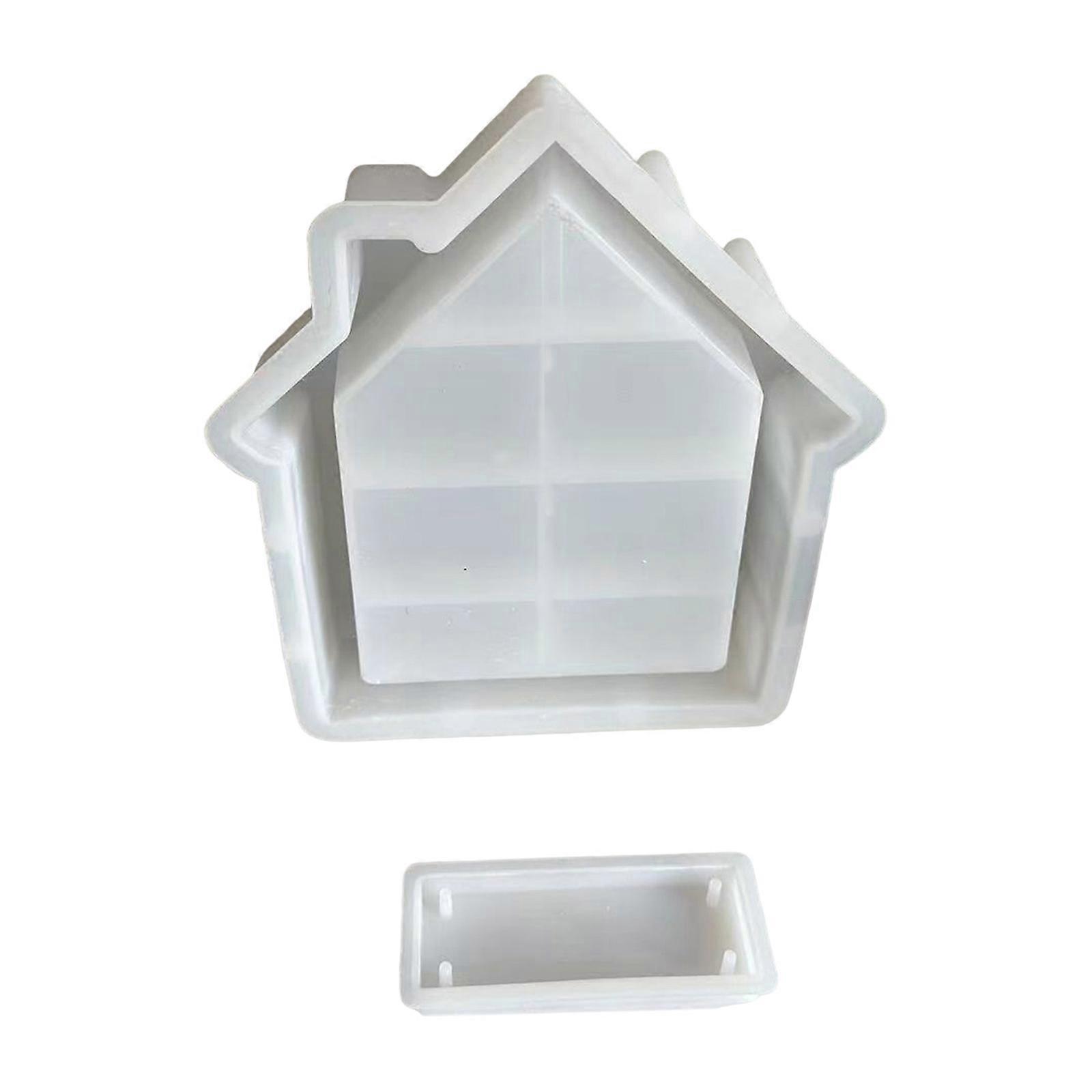 Decorative House Shape Silicone Molds Resin Crafting Tool Silicone Ornament Moulds Silicone Texture Perfect for Crafting Multicolor