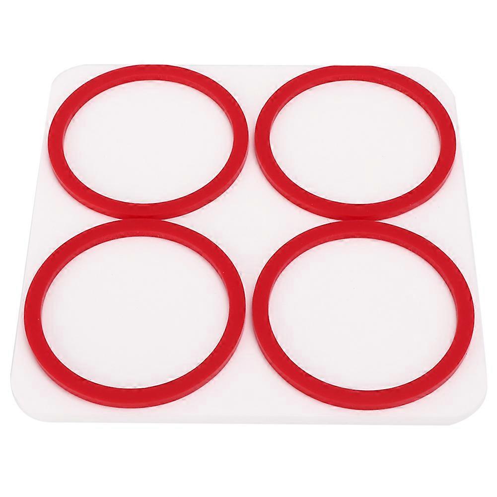 Acrylic Red White Aquarium Base Placing for 4PCS 0.8L Liquid Container Titration Bucket