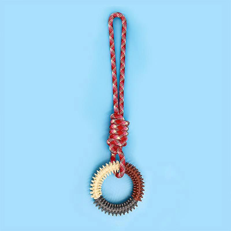 Bite-resistant Dog Toys Interactive Pet Chew Toy for Small Medium Large Dogs Funny Dog Training Ring with Rope Pet Supplies
