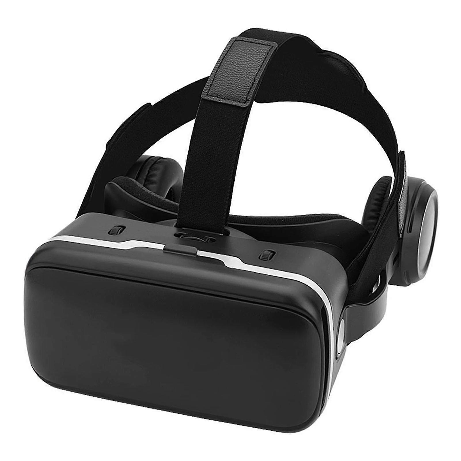 3D-VR Glasses with Built-in Headphones Focus-Adjustables 3D Movies Games Device for Mobile Phones