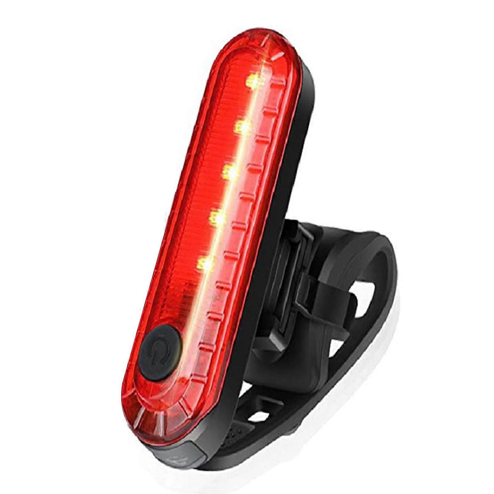 5LED USB επαναφορτιζόμενη πίσω λάμπα ποδηλάτου Ποδήλατο Ασφάλεια ποδηλάτου Προειδοποίηση ποδηλασίας πίσω φανός