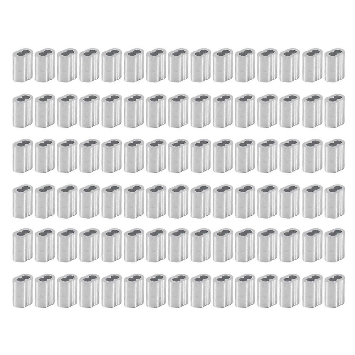 120x Aluminum Crimping Loop Sleeve for 2mm Diameter Wire Rope