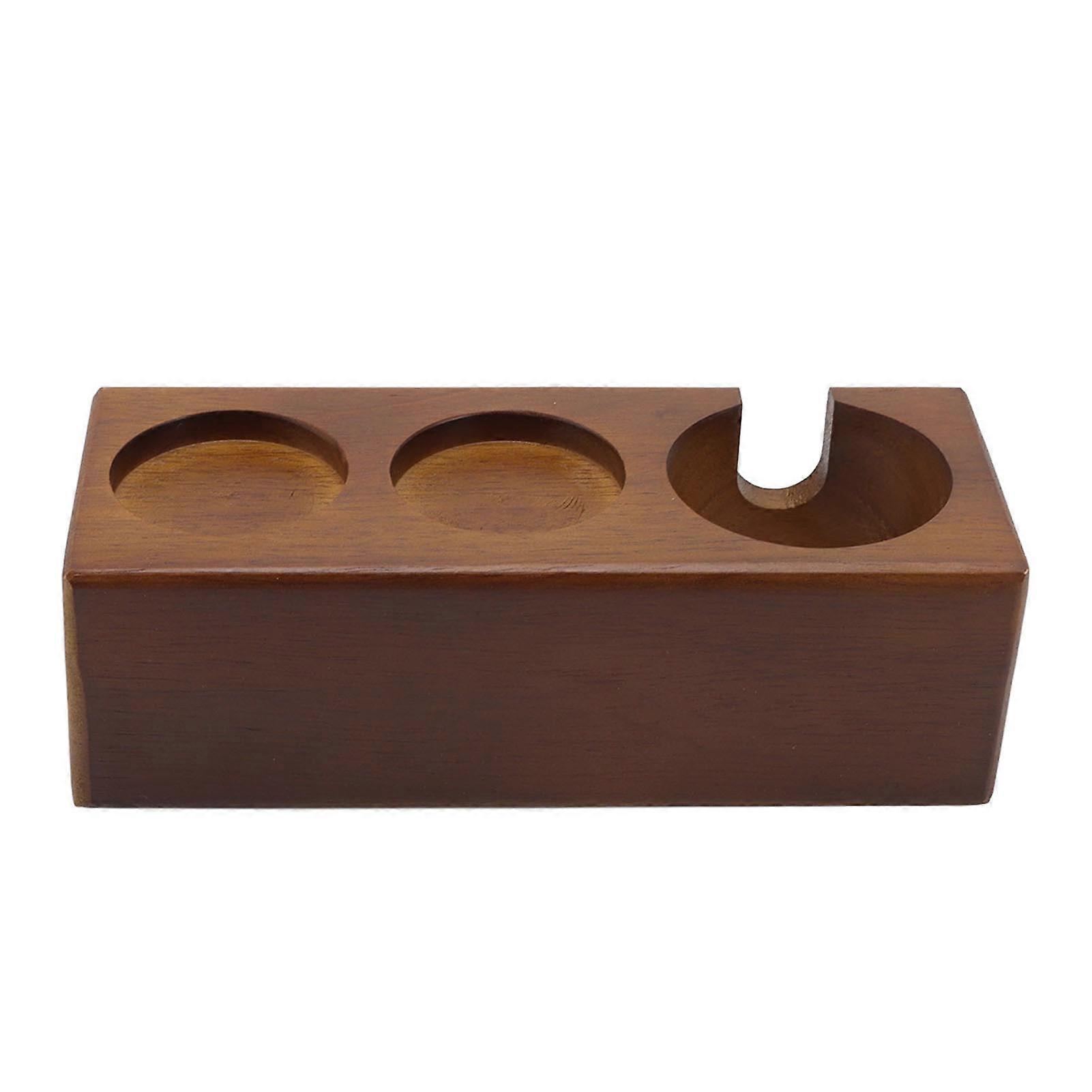 حامل عبث قهوة خشبي 3 ثقب مقاومة للانزلاق محطة دك القهوة للمقاهي مطعم منزلي