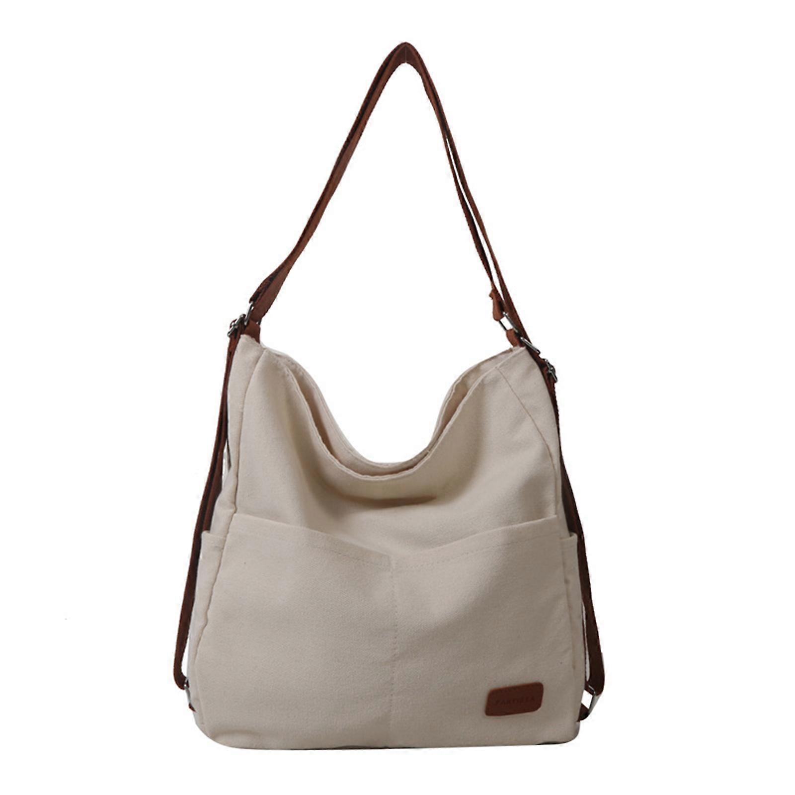 快適で機能的な脇の下バッグショルダートートハンドバッグ旅行学校や野外活動のためのホワイト