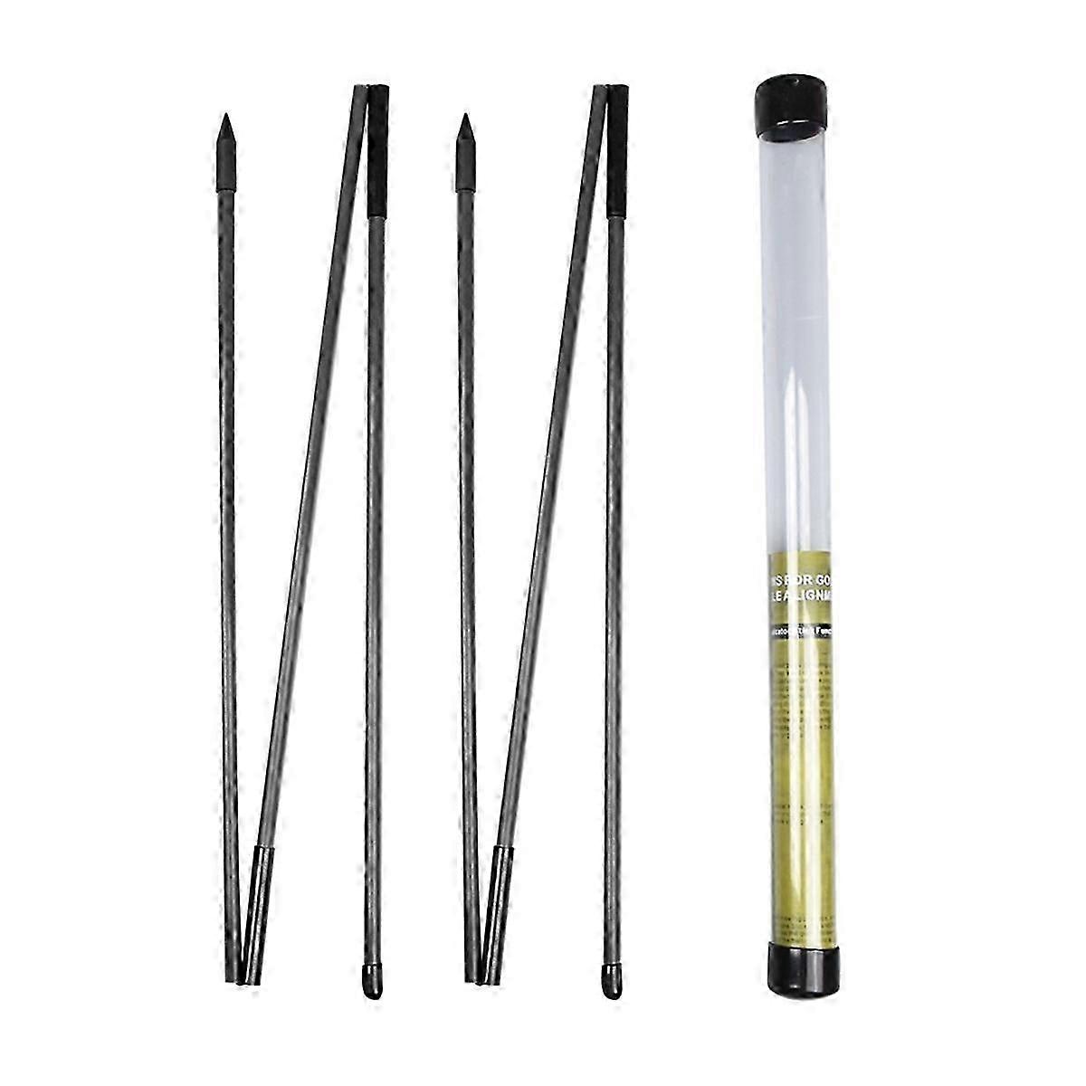 Golf Alignment Sticks Golf Practice Rods Putter Black Trainer Tools Golf Swing Training Tool